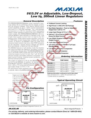 MAX882CPA+ datasheet  